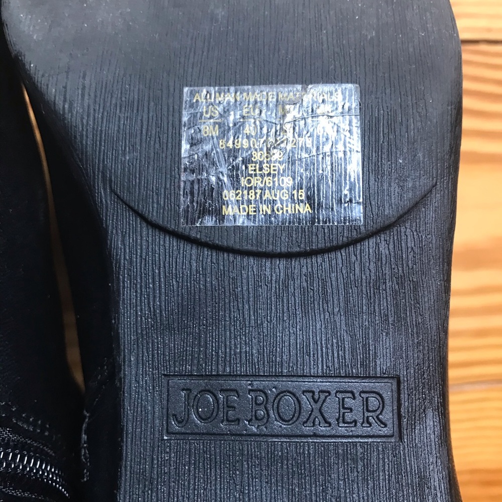 Joe Boxer Black Chain Ankle Boots, EUC, 8 - Picture 10 of 11